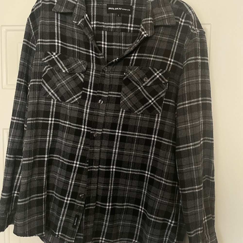 Black Plaid Men's Shirt
